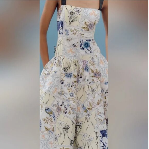 Antropologie Maeve Patchwork Midi Dress size L - Picture 3 of 9